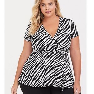 Zebra wrap top.